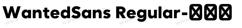 WantedSans Regular字体转换 WantedSans Regular字体转换